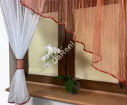 firana skos połączone tkaniny woal i organdyna