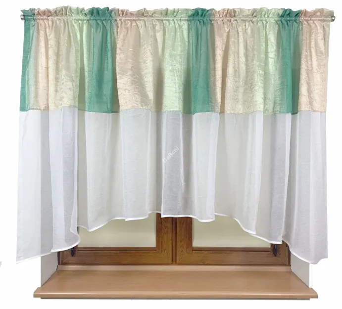 firana woal kresz z kolorową górą