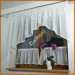 firana  z zazdrostkami rozi