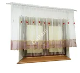 Rozi organdyna 350 cm x 100 cm kwiat czerwony - 2