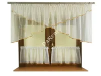 Firana do kuchni  Awi żółta woal 300 cm x 80 cm - 2