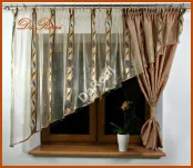 Firana Onyx organdyna brąz 300 cm x 150 cm - 4