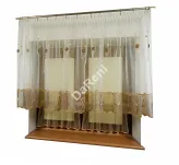 Rozi organdyna 350 cm x 100 cm kwiat brązowy - 3