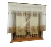Rozi organdyna 350 cm x 100 cm kwiat brązowy - 2