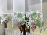 Firany z gipiurą, Tkanina woal, Eleganckie firany, Firany z gipiurą, Firany dekoracyjne, Firany na zamówienie ,Stylowe firany, Firany do wnętrz