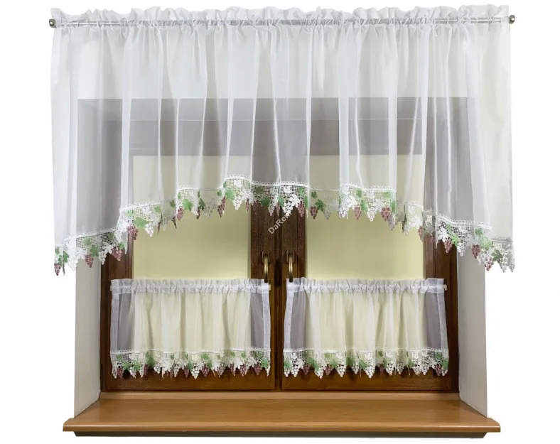 Firany z gipiurą, Tkanina woal, Eleganckie firany, Firany z gipiurą, Firany dekoracyjne, Firany na zamówienie ,Stylowe firany, Firany do wnętrz