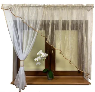 Firana Samira żółta woal 300 cm x 150 cm