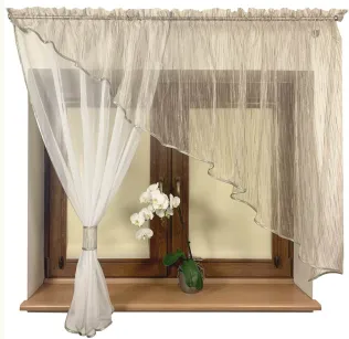 Firana Samira beż woal 300 cm x 150 cm